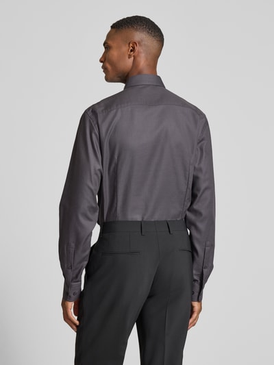 Jake*s Slim Fit Business-Hemd mit Knopfleiste Anthrazit 5