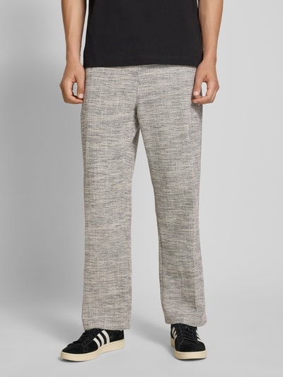 BLKVIS Regular fit stoffen broek met structuurmotief Offwhite - 4