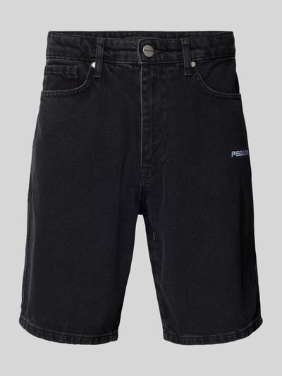 Pegador Regular Fit Jeansshorts mit Label-Stitching Modell 'EARL' Black 2