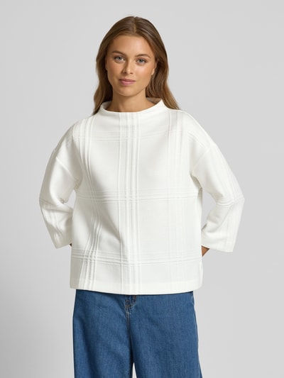 Someday Shirt met lange mouwen en opstaande kraag, model 'Franka' Offwhite - 4