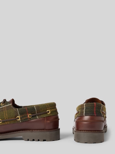 Barbour Schnürschuhe aus echtem Rindsleder Modell 'Deck' Dunkelbraun 2