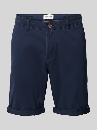 Jack & Jones Regular Fit Bermudas in unifarbenem Design Modell 'BOWIE' Dunkelblau 2