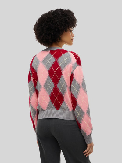 Tommy Hilfiger Regular Fit Pullover mit Argyle-Muster Rosa 5