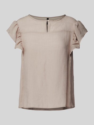 Vero Moda Bluse mit Schlüsselloch-Ausschnitt Taupe 2