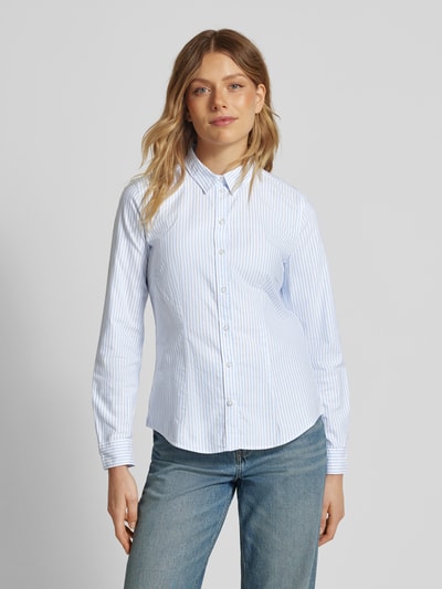 Christian Berg Woman Slim fit overhemdblouse met manchetten Blauw - 4