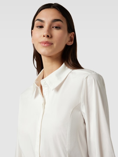 FREE/QUENT Blouse in effen design, model 'Oriana' Offwhite - 3