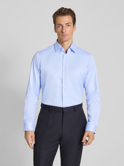 Christian Berg Men Regular fit zakelijk overhemd met kentkraag Bleu - 4