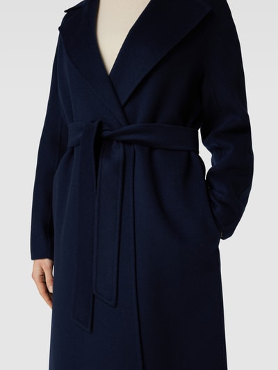 Max Mara Studio Wollen jas met reverskraag Marineblauw - 3