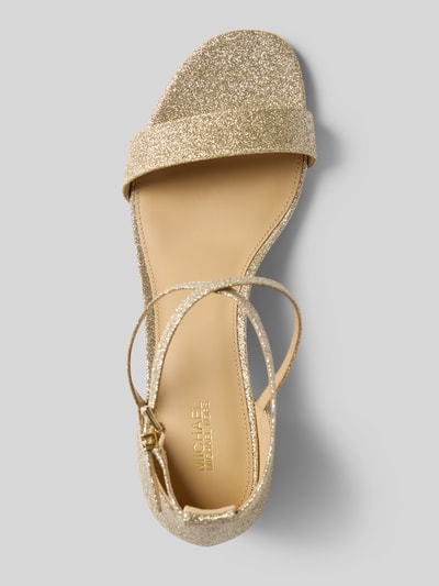 MICHAEL Michael Kors Sandalen met blokhak, model 'SERENA' Goud gemêleerd - 3