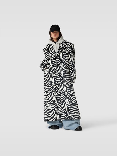 VETEMENTS Mantel mit Animal-Print Weiss 4