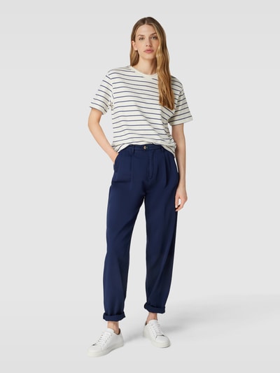 Tommy Hilfiger Broek van zuiver katoen met bandplooien Marineblauw - 1