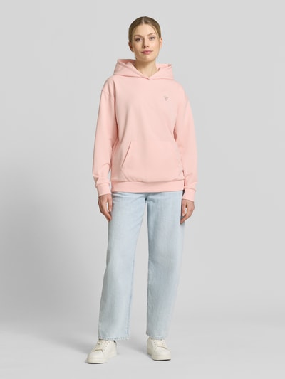 GUESS Activewear Oversized hoodie met strass-steentjes model 'Silvy' Lichtroze - 1