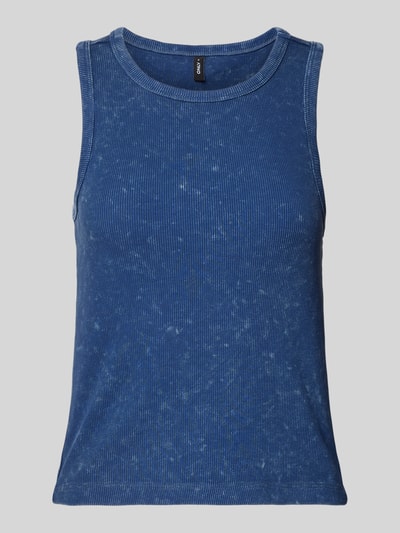 Only Tanktop met fijnrib, model 'VALERIE' Blauw - 2