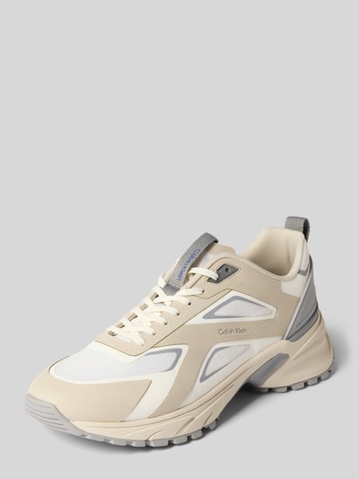 CK Calvin Klein Sneakersy o niskim kroju z pętelką ułatwiającą zakładanie model 'HIKE' Beżowy 1