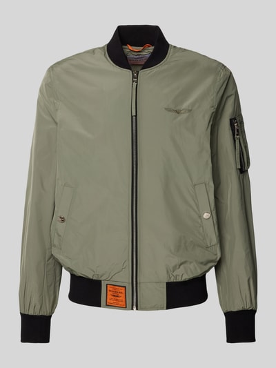 Original Bombers Bomberjack met labelpatch, model 'MA1' Olijfgroen - 2