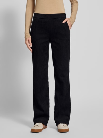 TONI Wide leg corduroy broek met achterzakken, model 'Jenny' Zwart - 4