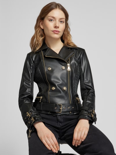 Guess Biker-Jacke mit Reißverschlusstaschen Modell 'MYLA' Black 3