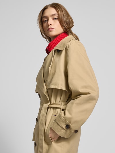 Tommy Jeans Trenchcoat mit Bindegürtel Beige 3