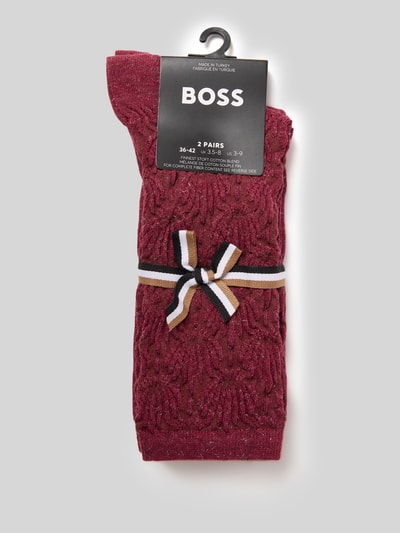 BOSS Sokken van katoenmix in een set van 2 paar Bordeaux - 3