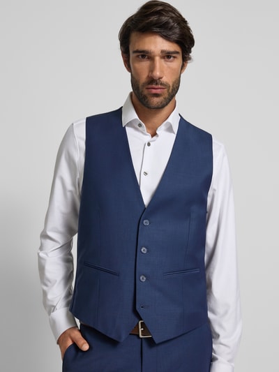 HECHTER PARIS Kamizelka z dekoltem w serek i kieszeniami z wypustką Niebieski 3