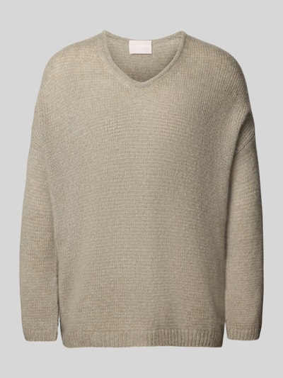 Hemisphere Strickpullover aus Kaschmir-Seide-Mix Oliv 2