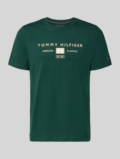Tommy Hilfiger t-shirt o kroju regular fit z czystej bawełny Ciemnozielony 2