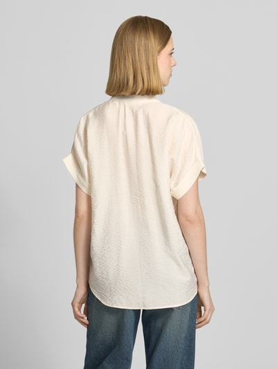 Christian Berg Woman regular fit blouse van viscosemix met V-hals Offwhite - 5