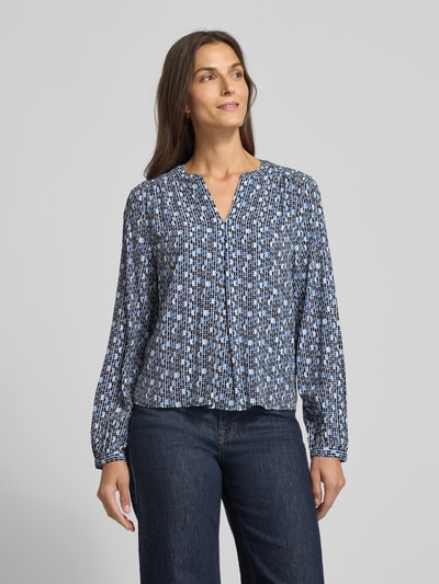 s.Oliver RED LABEL Loose Fit Blusenshirt aus reiner Viskose Blau 4