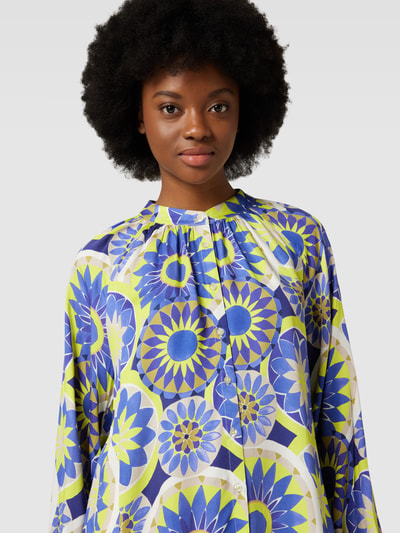 Emily Van den Bergh Blouse van viscose met all-over motief Geel - 3