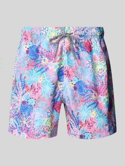 BOARDIES Zwembroek met elastische band, model 'Coral' Paars - 2