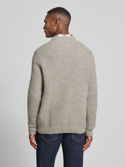 Barbour Regular Fit Strickpullover aus reiner Wolle  Hellgrau 5