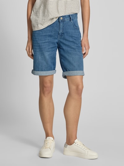 MAC Regular fit korte jeans met steek- en achterzakken Lichtblauw - 4