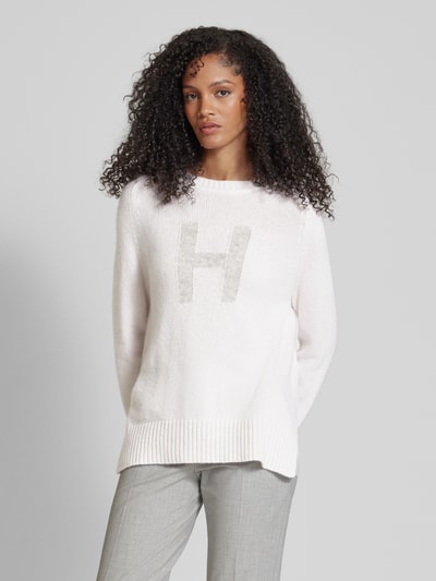 Hemisphere Gebreide pullover met ronde hals Beige - 4