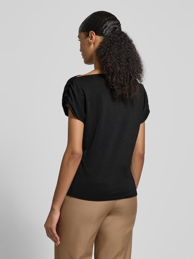 MOS MOSH T-Shirt mit Raffungen Modell 'Shima' Black 5