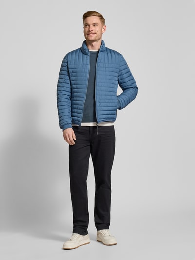 Lerros Steppjacke mit Stehkragen Rauchblau 1