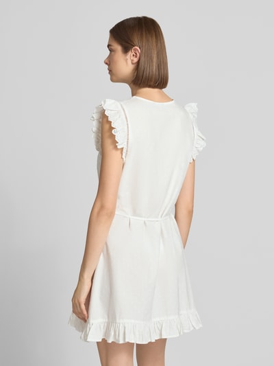 PIECES Gerades Blusenkleid aus reiner Baumwolle Modell 'PCGOLDIE' Weiss 5