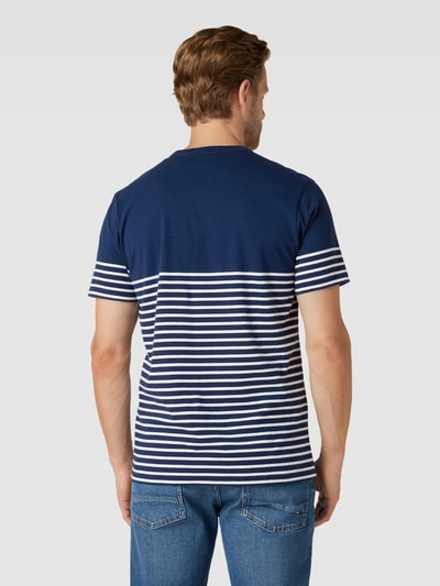 MC2 Saint Barth T-shirt met labelstitching, model 'PORTOFINO' Marineblauw - 5