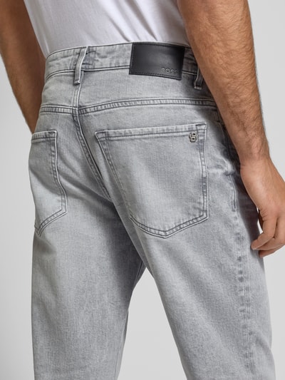 BOSS Orange Jeansy o kroju regular fit z mieszanki bawełny model ‘REMAINE BO’ Srebrny 3