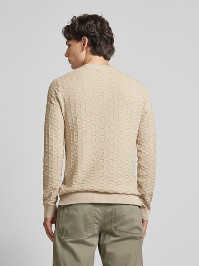 Only & Sons Strickpullover mit Strukturmuster Modell 'KALLE' Beige 5