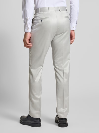 Wilvorst Regular fit pantalon met persplooien Zilver - 5