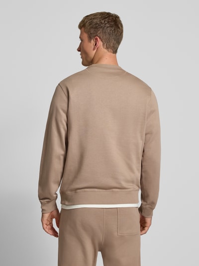 Jack & Jones Sweatshirt met ronde hals en labelstitching Beige - 5