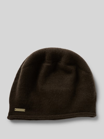 Seeberger Muts van puur kasjmier Donkerbruin - 1