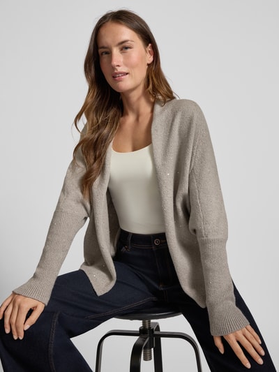 monari Loose Fit Cardigan mit Woll-Anteil Taupe 3