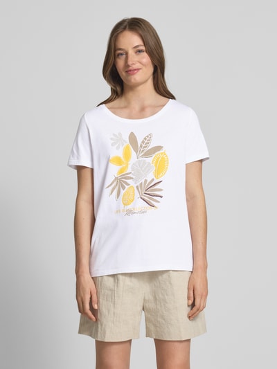 s.Oliver RED LABEL Regular Fit T-Shirt aus reiner Baumwolle Weiss 4