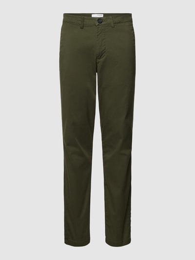 Selected Homme Slim Fit Chino in unifarbenem Design Modell 'NEW Miles' Dunkelgruen 2