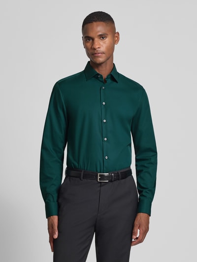 OLYMP Level Five Slim fit zakelijk overhemd met kentkraag Groen - 4
