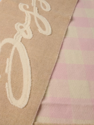 BOSS Orange Sjaal van wolmix met franjes, model 'CECY' Lichtbruin - 2