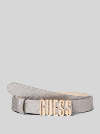 Guess Riem met labeldetail, model 'MERIDIAN' Zilver - 1