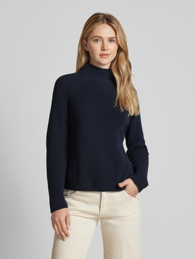 Marc O'Polo Langarmpullover mit Stehkragen Marine 4