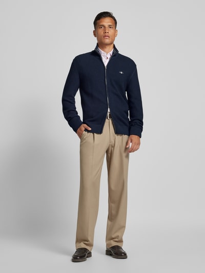 Gant Cardigan mit Strukturmuster Marine 1